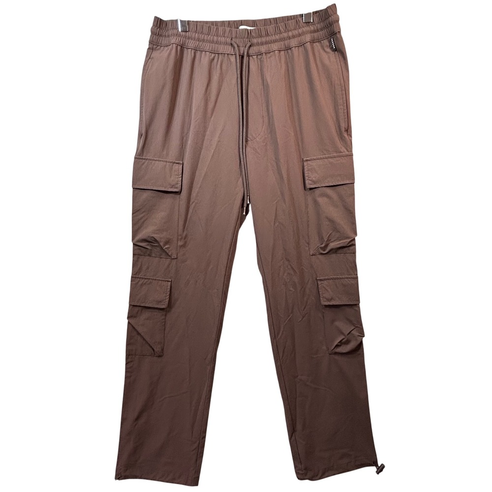 PacSun Brown Cargo Utility Pants Elastic Waist Drawstring Bungee Hem Womens S